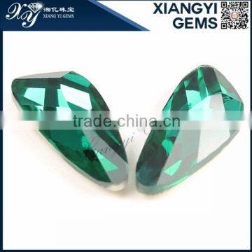 special shapes green color loose cz cubic zirconia earing gems stone