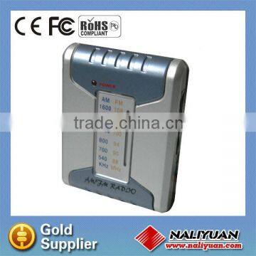 Hot sales AM/FM two band mini radio with clip for promotion