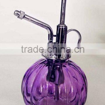 colorful pumpkin shape glass jar with pump sprayer