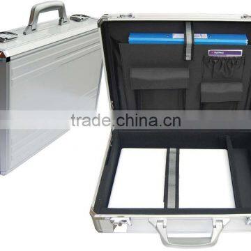 Aluminium Briefcase 17" Laptop Padded Attache Case Executive Travel Flight Hand