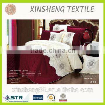 Wholesale quality Cotton embroidery comforter with 11pcs set
