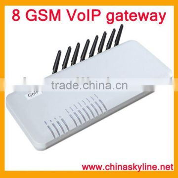 8 GSM VoIP/gsm voip gateway with H.323 and SIP,support calling back system,quintum voip gateway