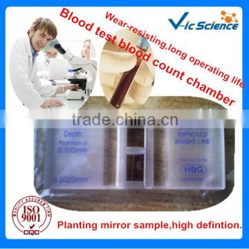 Neubauer-Improved Blood test blood count chamber with bright line