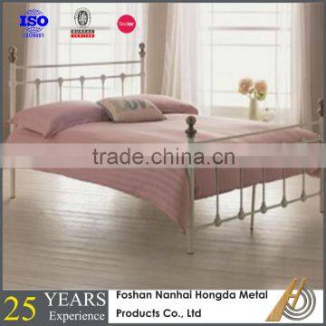 White Metal king size bed frame