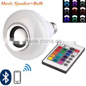 Cheap Items to Sell RGB Changing LED Light Bluetooth Speaker Bulb with E27 Bacse