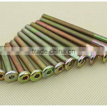 Plat Head Furniture Connecting Screw, Hexagon Screw