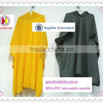100% Grey Raincoat for Sale Men Rain Poncho for Motorcycle