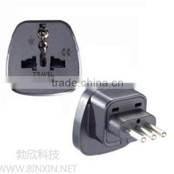 New products 2016 China  Italy Uruguay plug universal travel adapter with safety shutter inlay way