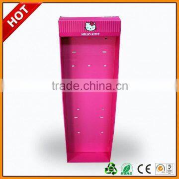 paper gravity feed hanging display ,paper floor display with hanger ,paper floor display for lady wallet