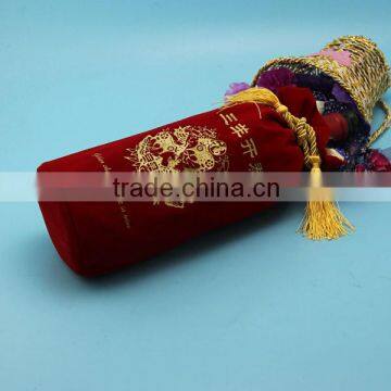 Claret Velvet Wine Pouches Made in China