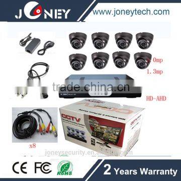 8ch HD-AHD Dvr Kit,8pcs Ahd Dome Cameras +DVR