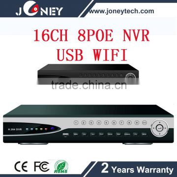 Best seller 16CH P2P IP Camera Software NVR 8POE Support RT3070 USB WIFI