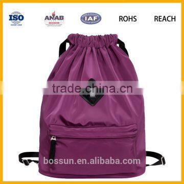 Customized material and printing drawstring backpack bag with factory price