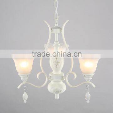 Glass Pendant Lamp Metal Body In Powder Coating With Three Glass Lampshades Pendant Light Droplight