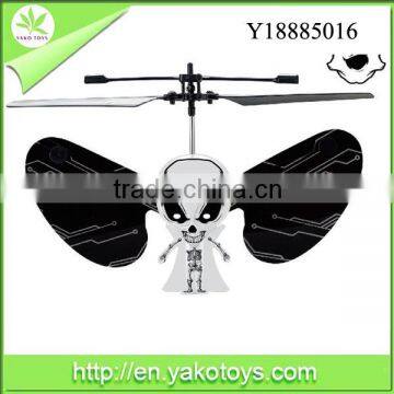 Bring beautiful light 2channel rc flying alien toys