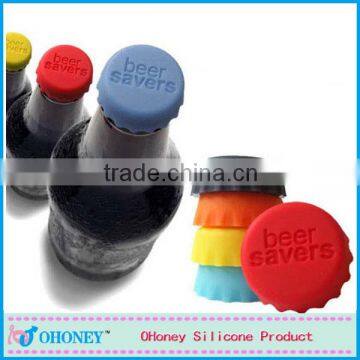 Customize popular standard size silicone lid bottle cap for beer/colorful silicone bottle shutter beer cap lid for beer saver