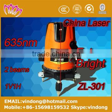 cheap laser level 2 lines 635nm red light self leveling water proof dust proof indoor