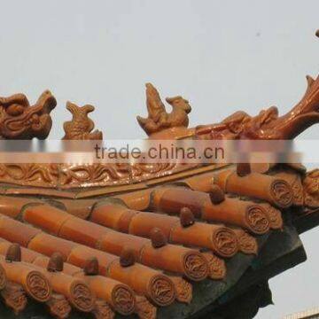 Chinese classical antique handmade clay roof tile