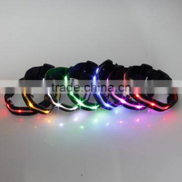 Black Webbing led luminous dog collars