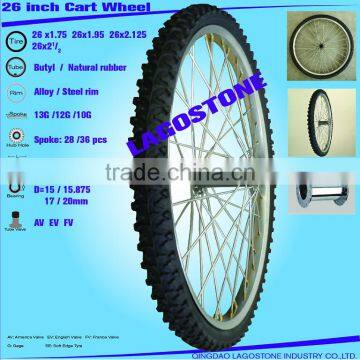 26 inch cart wheels (24x1.75, 24x2.125)