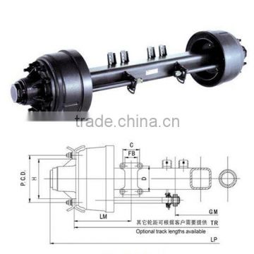 Round Tube 13ton outboard Semi Truck And Trailer American Fuwa Type Axles Price