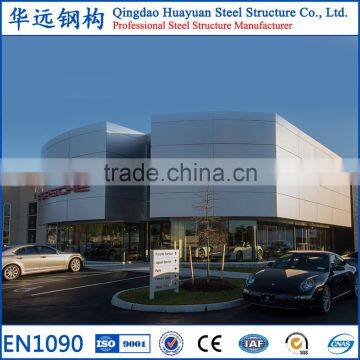 Light steel structure 4S car exhibition hall building with CE certificate