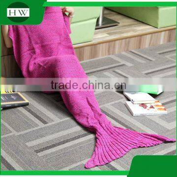 Christmas Gift Super Soft Fibers Warm Baby Kids Children Crochet Blanket Mermaid photo-2