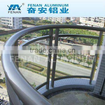FENAN 6063 siliver anodized aluminium balcony railing