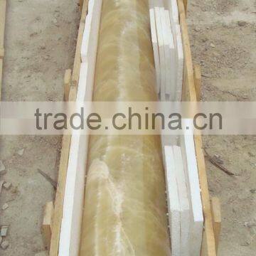 UNIQUE HONEY ONYX PILLARS COLUMNS CARVED photo-6