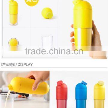 Easy Drink Sports Portable Plastic Corn Capsule Bottle With Cup / Environmental Protection Cup/plastic Water Korea photo-5