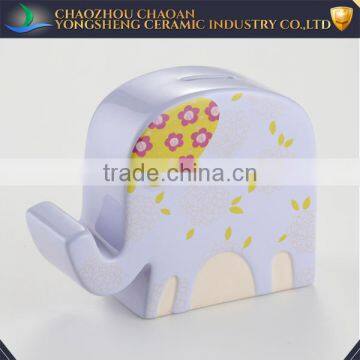 Manufacturer elephant shape ceramic money boxes wholesale