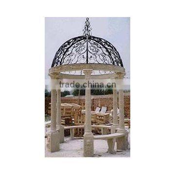 hand made garden stone pavilion