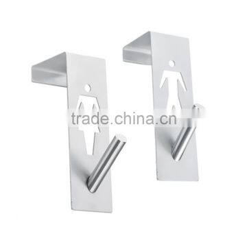 Women And Men Shape Hollow Out Stainless Steel Over The Door Hook photo-2