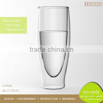 The Most Populare Gold Rim 2014 Double Wall Milk Glass Cup photo-6