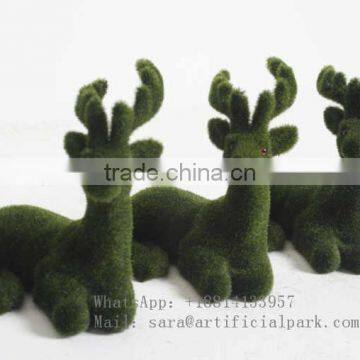 Grass Moss Topiary Animals for Office Decoration photo-3
