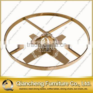 Round Gold Coffee Table Stainless Steel Luxury Living Room Furniture photo-4