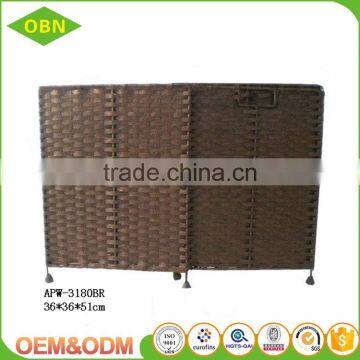 Woven Folding Rectangular Laundry Hamper photo-4