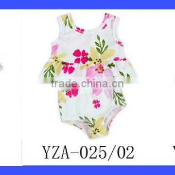 Flowers print baby 2 pcs swimwear beachwear kids bikini