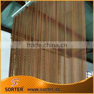 metal drapery, metal coil drapery for hotel curtain