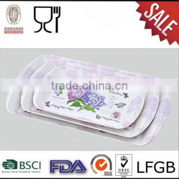 Hotel use melamine breakfast trays wholesale melamine trays