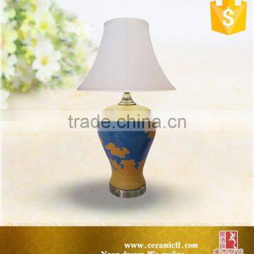 Yellow and blue nightstand lamps for bedroom