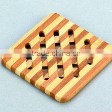 SQUARE WOODEN/BAMBOO bowl plate dish PADS with hole