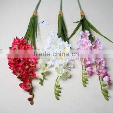 Two Branches Handmake Artificial Fabric Orcihd for Decoration photo-6