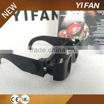 Hand free plastic adjustable magnifying glassess telescope binoculars