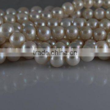 3-4mm AA White Round Freshwater Pearl Strand photo-4