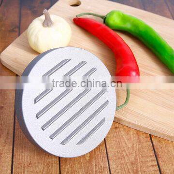 Cheap Price Aluminum Die Casting Wood Handle Mini Single Homemade Patty Burger Press