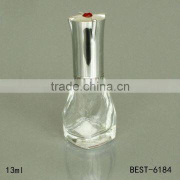 15ml Vintage Design Empty Fingernail Polish Bottles Glass Empty Nail Polish Bottle With Blue Brush Cap photo-6