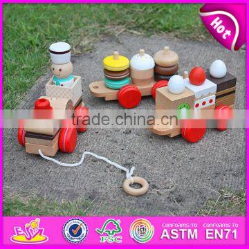 High Quality Child Happy Cartoon Toy Cheap Pull Shape Block Train Toy W05B089-A1 photo-6