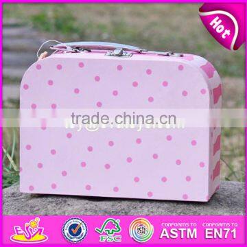 2017 Best Sale Lovely Pink Children Wooden Toy Box for Sale W08C171-S photo-2