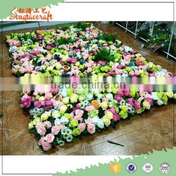 popular personized size fashion rose artificial flower wall for indoor decoration